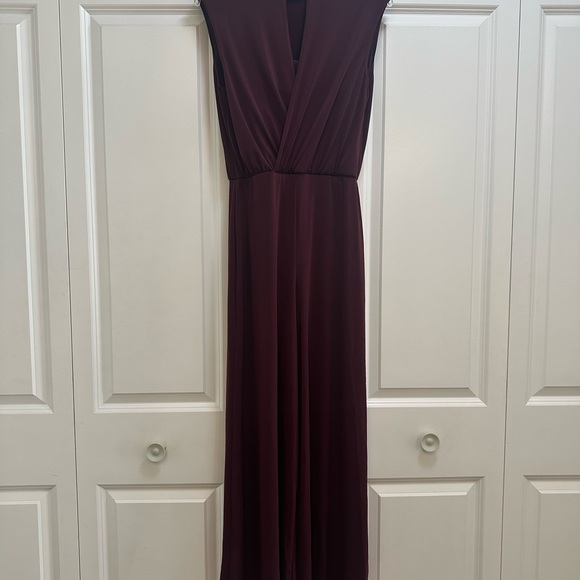 Weissman Deep Burgundy Sleeveless Jumpsuit - Picture 3 of 4